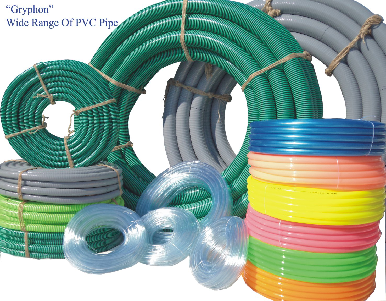 Faxible PVC Pipe Product Range.